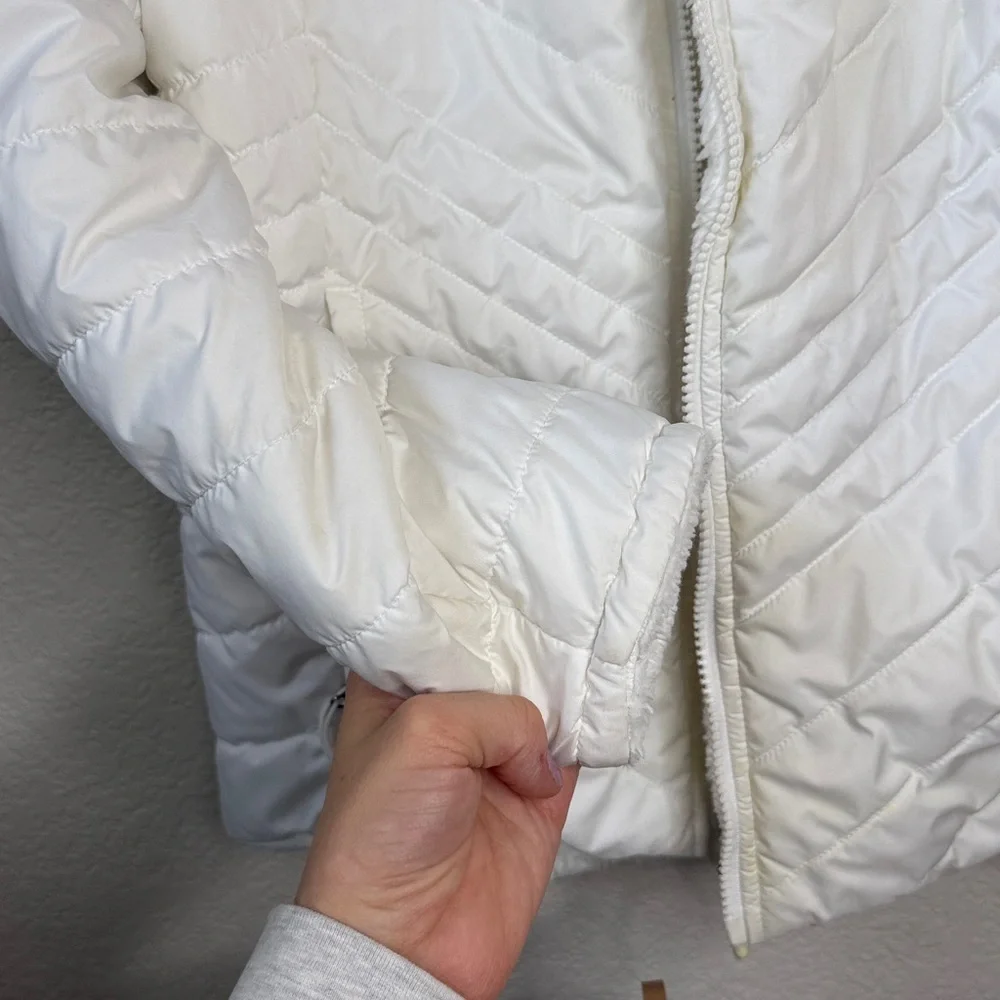 The North Face Reversible Puffer Winter Jacket White size Small - Picture 10 of 16